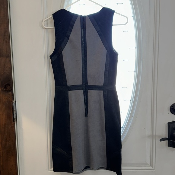 NWT SUGARLIPS Black Gray Panel Pencil Dress Women Size Small - Picture 2 of 7